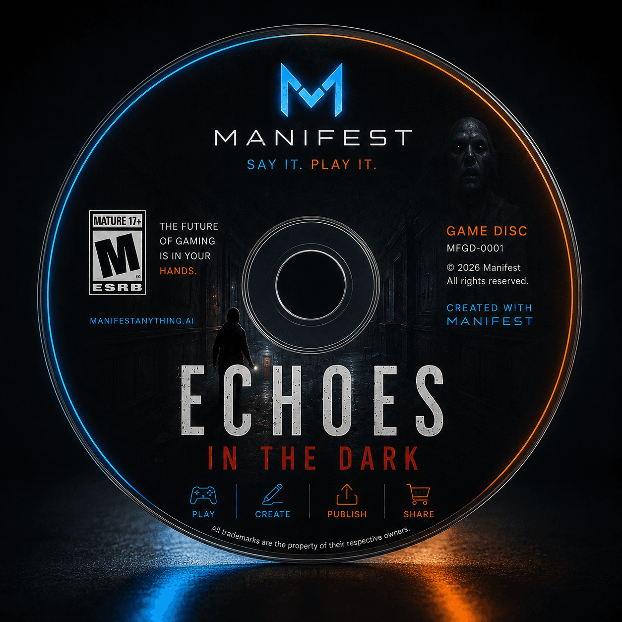 Manifest physical game disc render